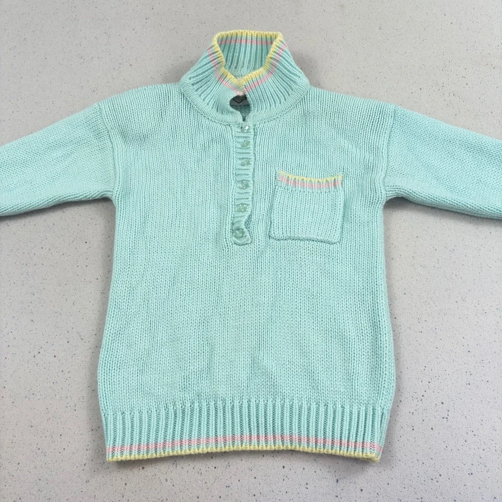 Helium Vintage Knit Sweater S Mint Green Pastel Coquette‎ Grandmacore Soft Girl